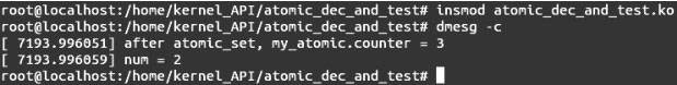 Linux内核API atomic_dec_and_test